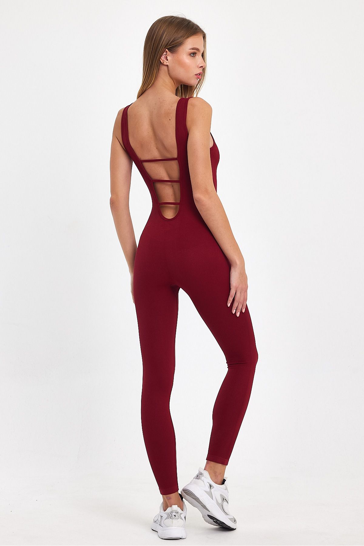 Burgundy one piece jumpsuit sale