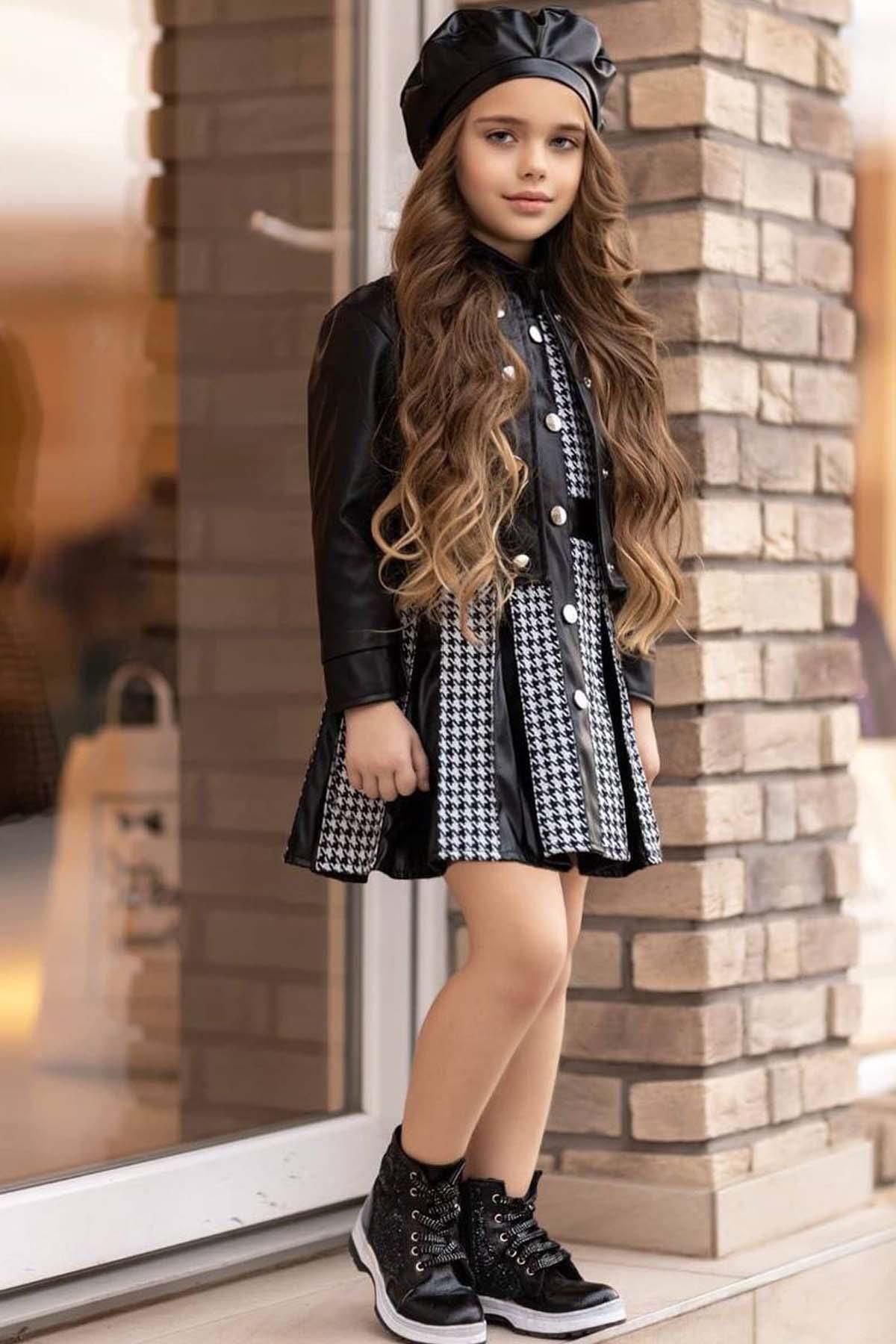 Girls black dress jacket sales