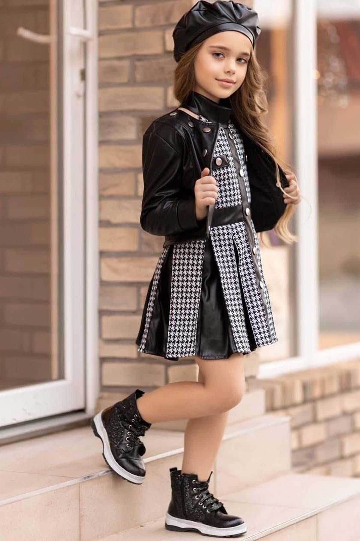 Patterned sales leather jacket