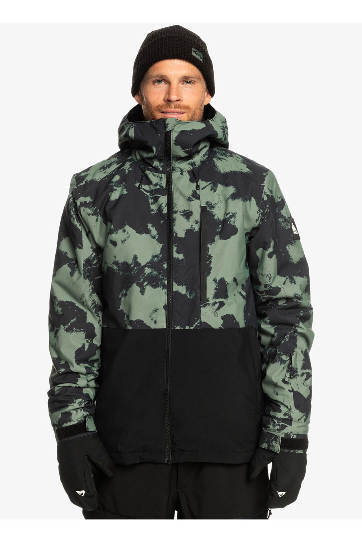 Quiksilver Çok Renkli Erkek Kapüşon Yaka Regular Fit Waterproof Kayak Montu EQYTJ03403 Mission Print