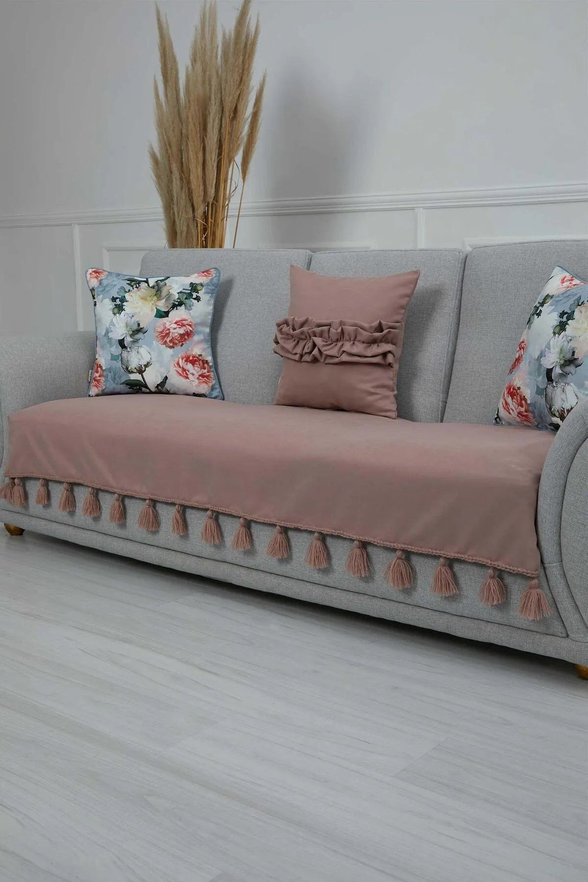 Aisha s Design Sofa Cover Pink Polyester