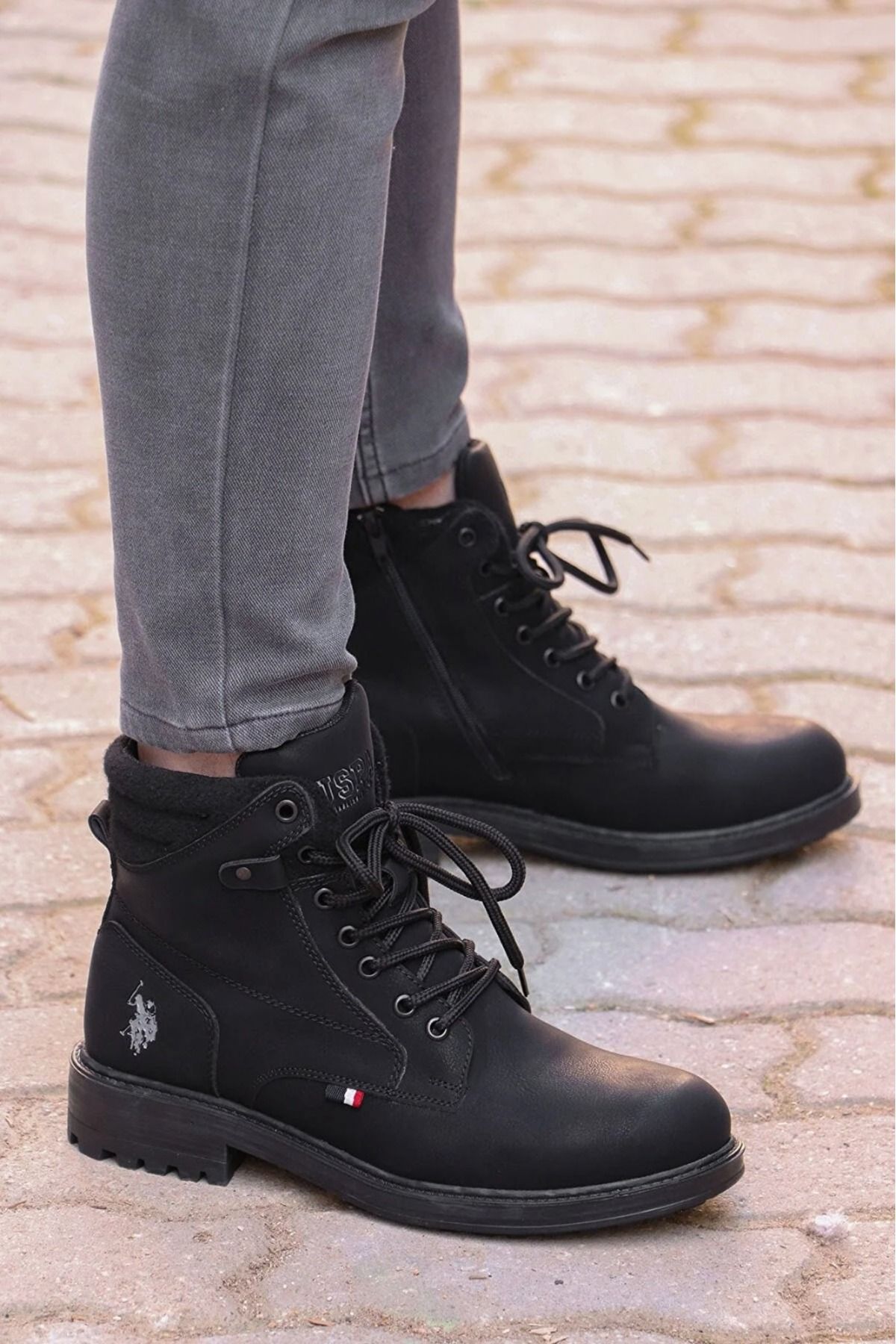 U.S. Polo Assn. U.S. Polo Assn Zerva Comb Fur Zippered Men s Boots