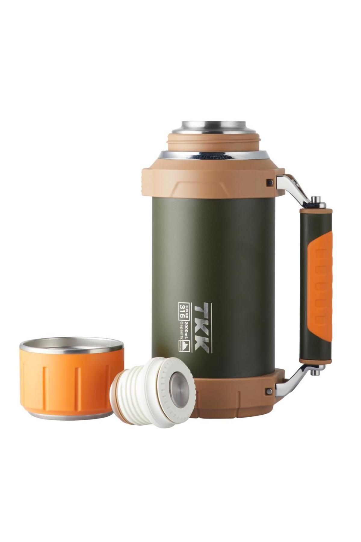 قمقمه کمپ نارنجی Thermos فولادی 2000ml اورجینال TKK