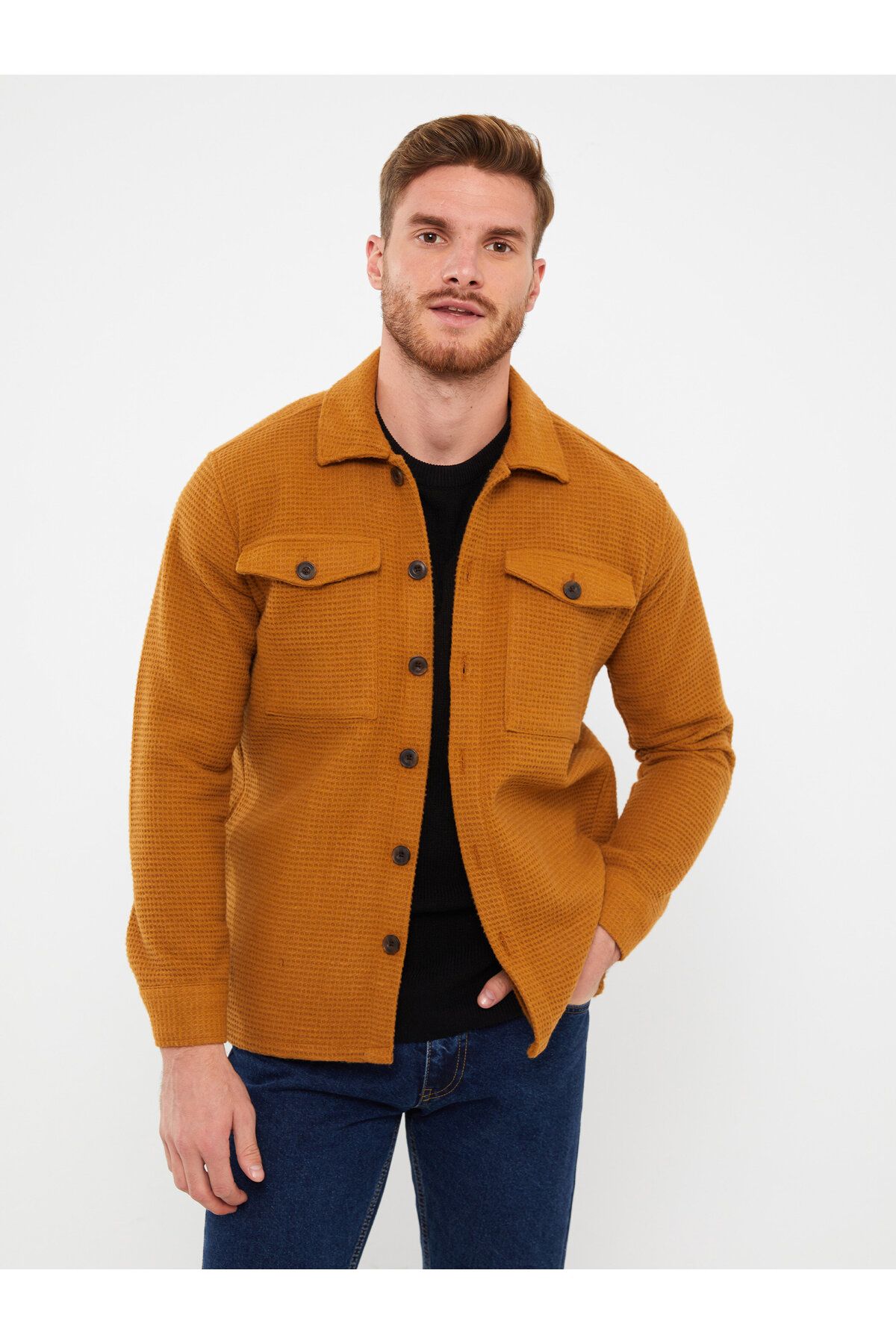 LC Waikiki-Herren-Hemdjacke – reguläre Passform, lange Ärmel 2