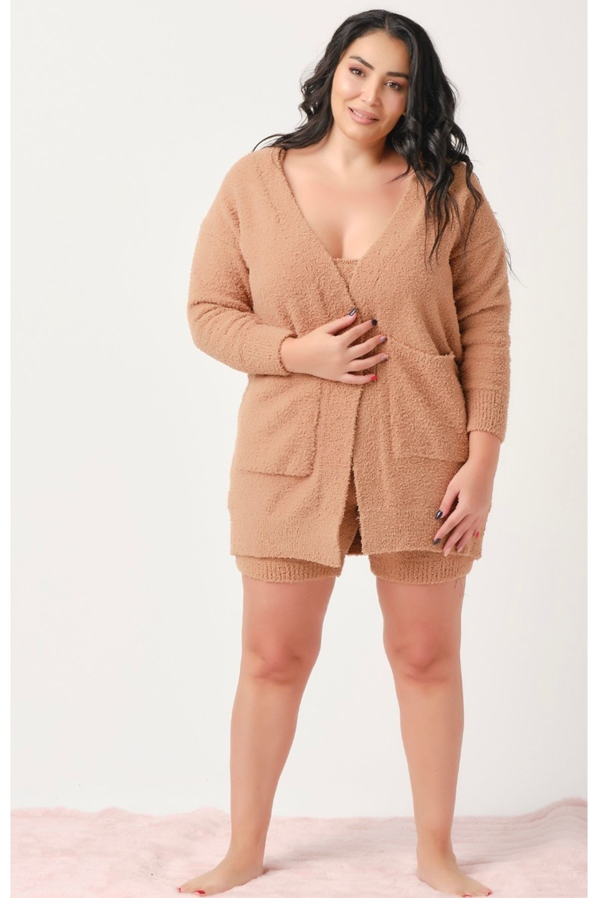 Cardigan sweater sets best sale plus size