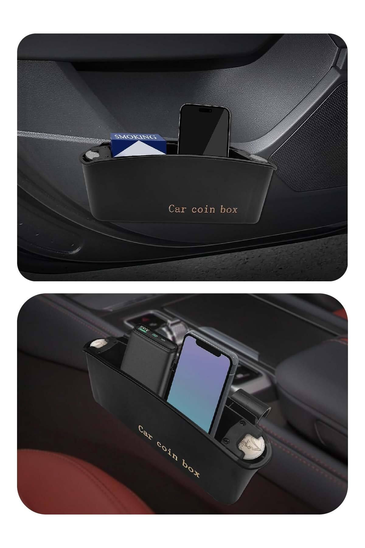 FRT Ottoman-Car Door Side Pocket Storage Box with Automatic Coin Compartment 2