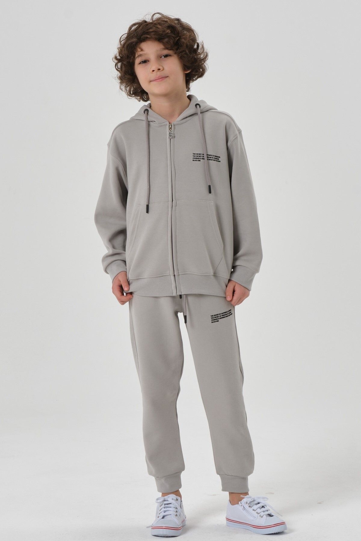 Black One Sweatsuit set Gray Oversize Trendyol