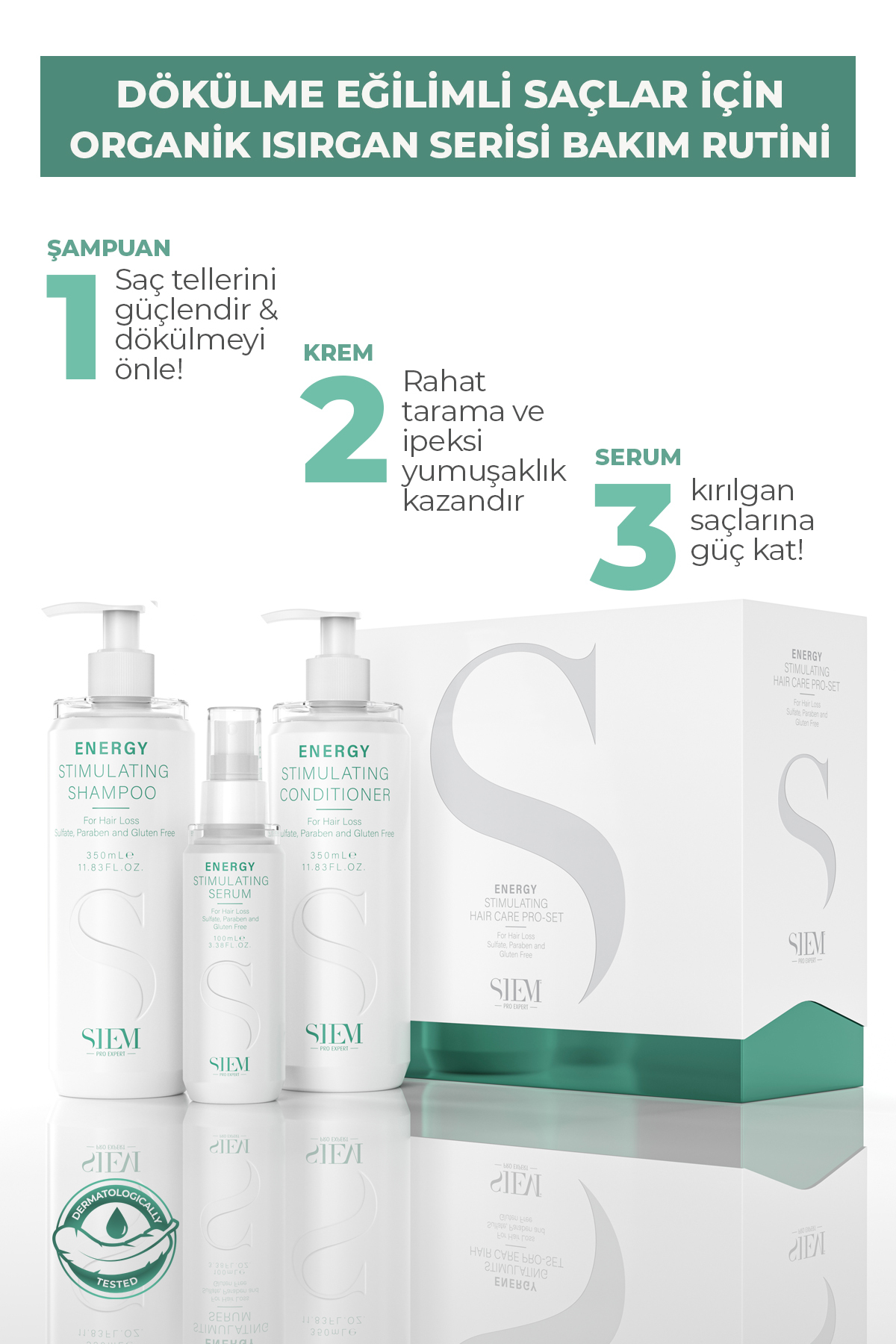 Energy Stimulating Dökülme Önleyici Güçlendirici Serum Saç Bakım Serumu 100ml — ENERGYSERUM — تصویر 6 از 7