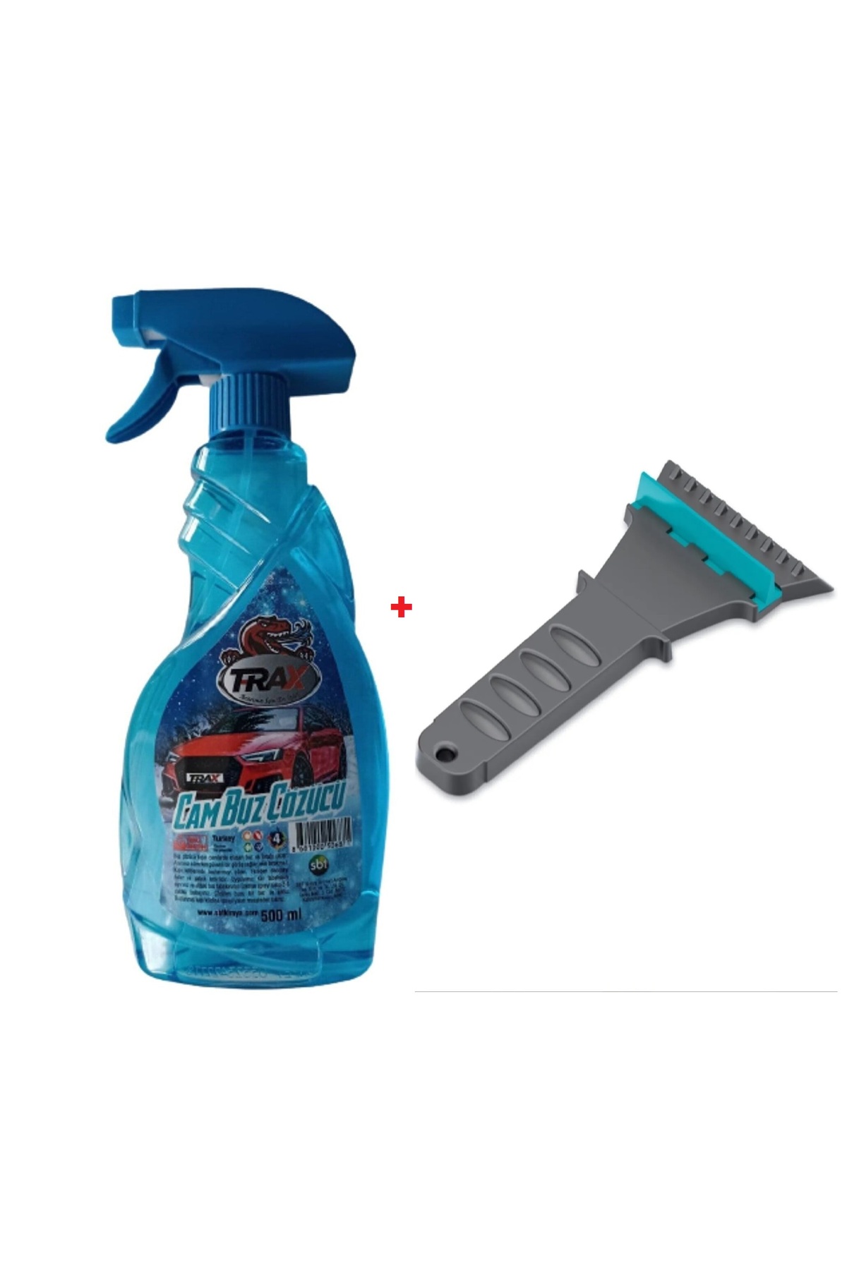 LutiaS Oto Buz Çözücü Sprey 500 Ml ve Araba Araç Kar Buz Temizleyici Buz Kırıcı Silikon Uçlu Buz Kazıyıcı