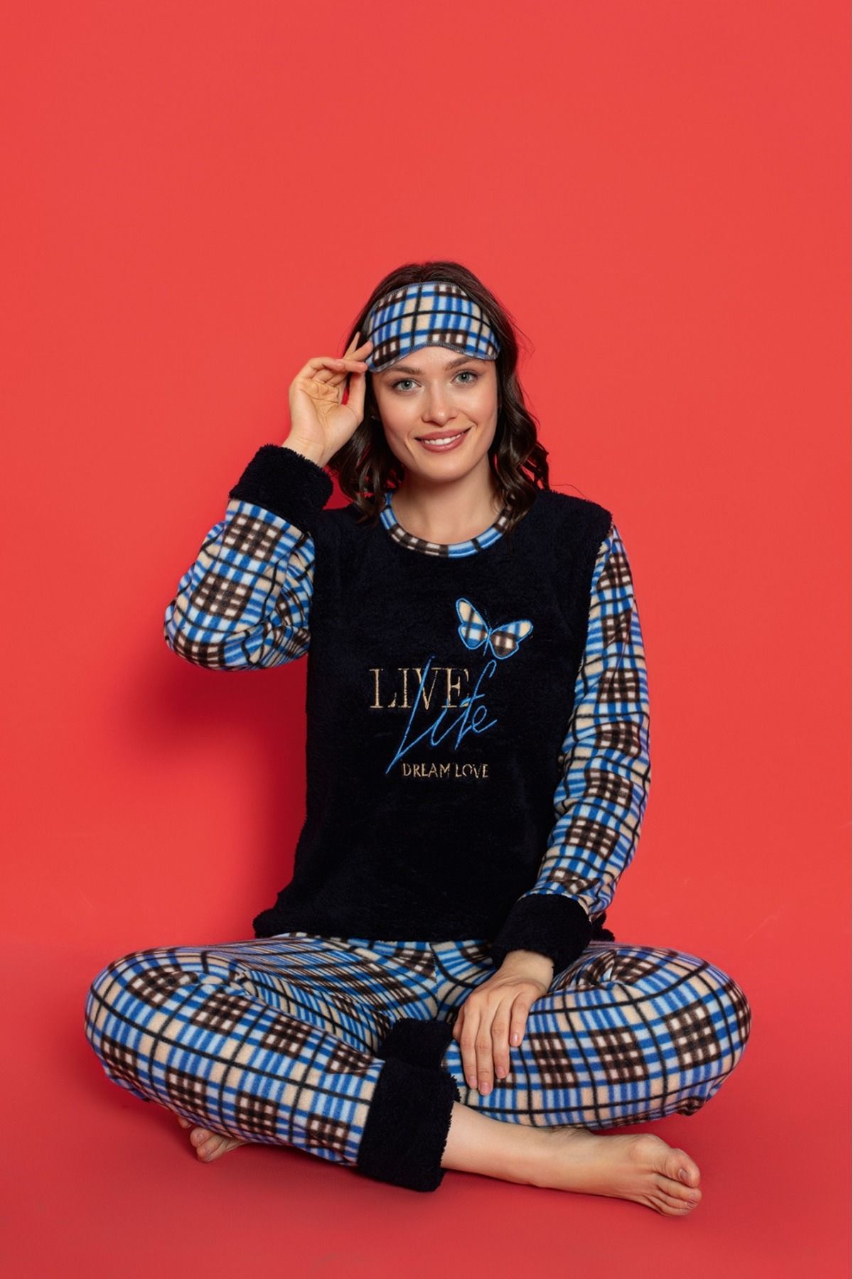 Ladies fleece pajama tops hot sale