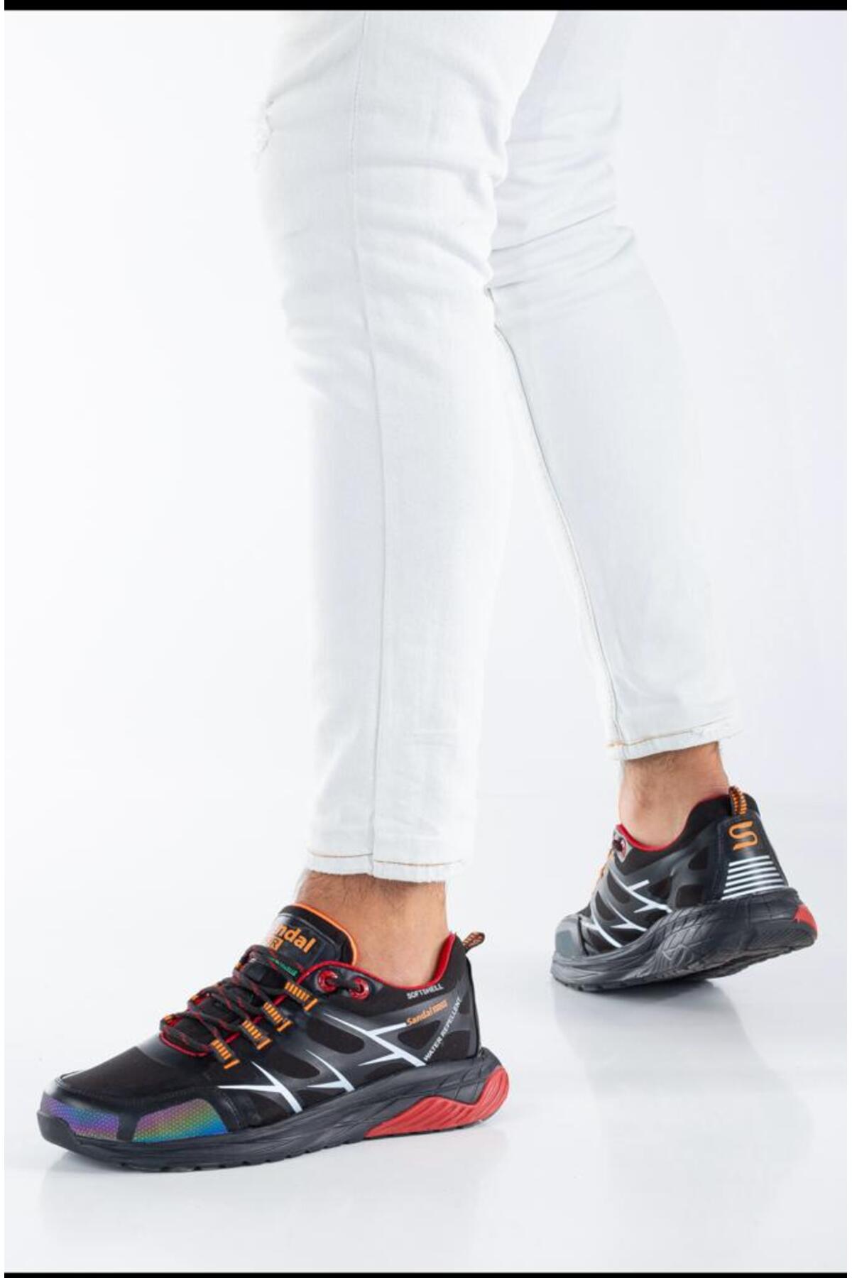 sandal spor  Unisex Outdoor Reflektörlü Su Itici Spor Ayakkabı Ss001-0355 Siyah - Görsel 4