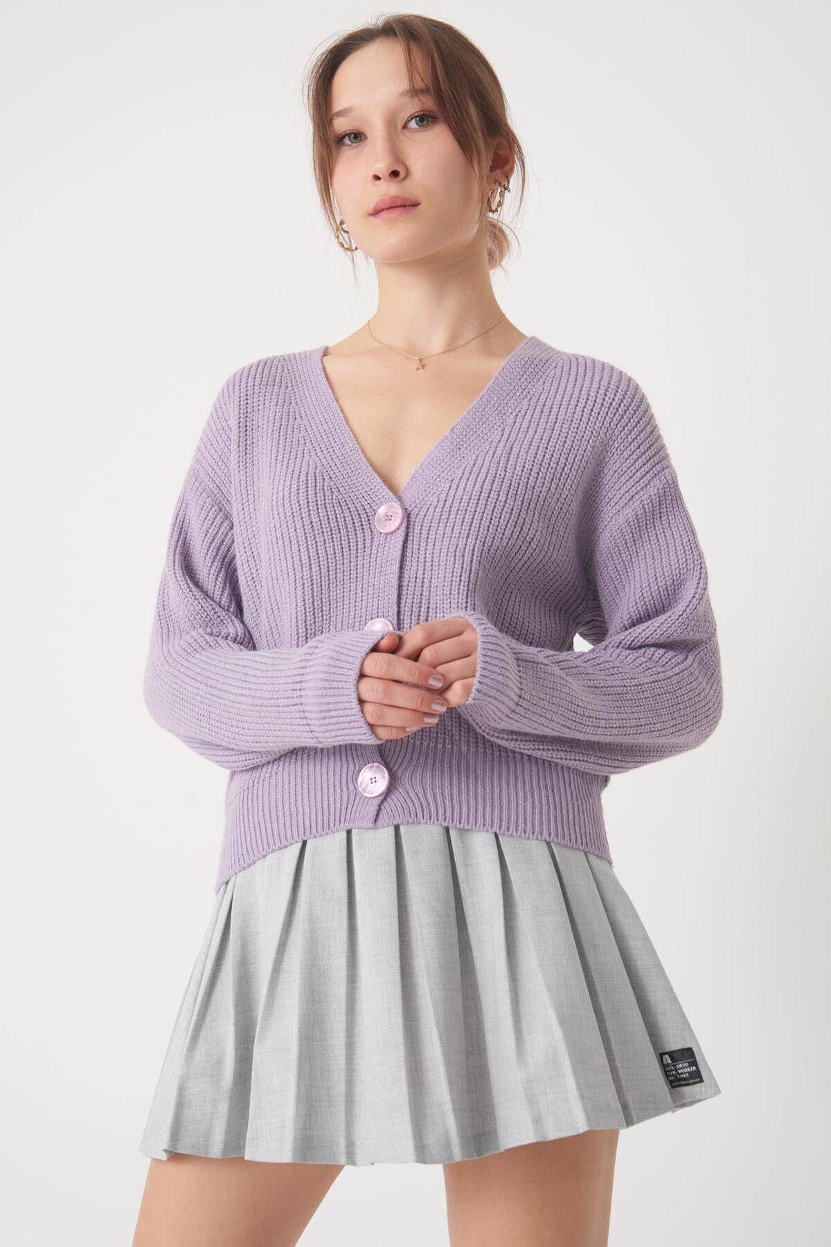 Addax-Strickjacke mit V-Ausschnitt H3060-b4c1 4