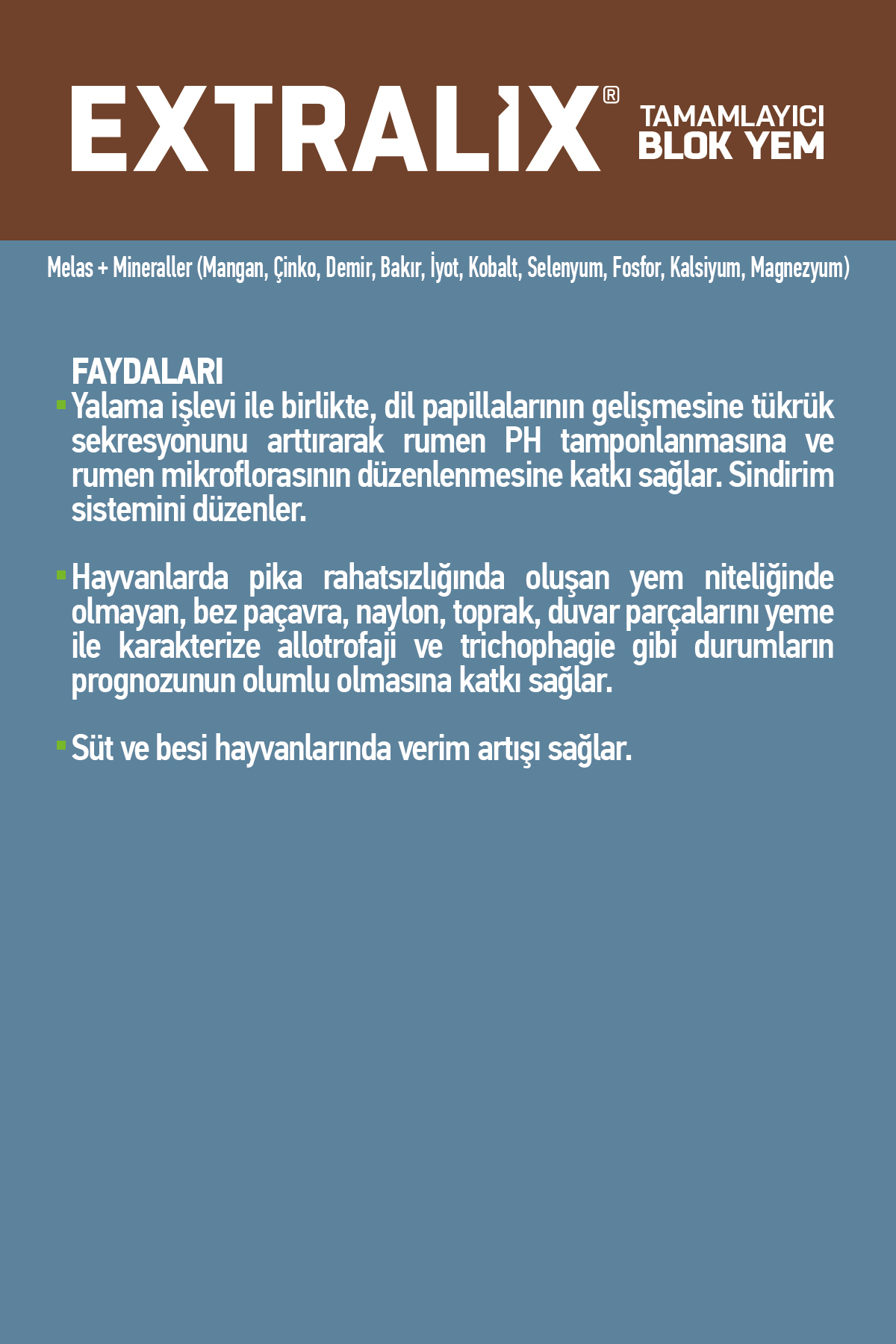 25 Kg - Yalama Kovası - Sığır, Koyun, Keçi - Extra Mineral Içerikli Melaslı Yalama Kovası 3