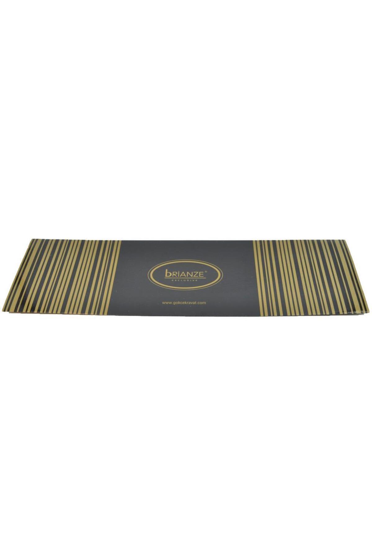 Brianze-Green Navy Blue Patterned Tie 3