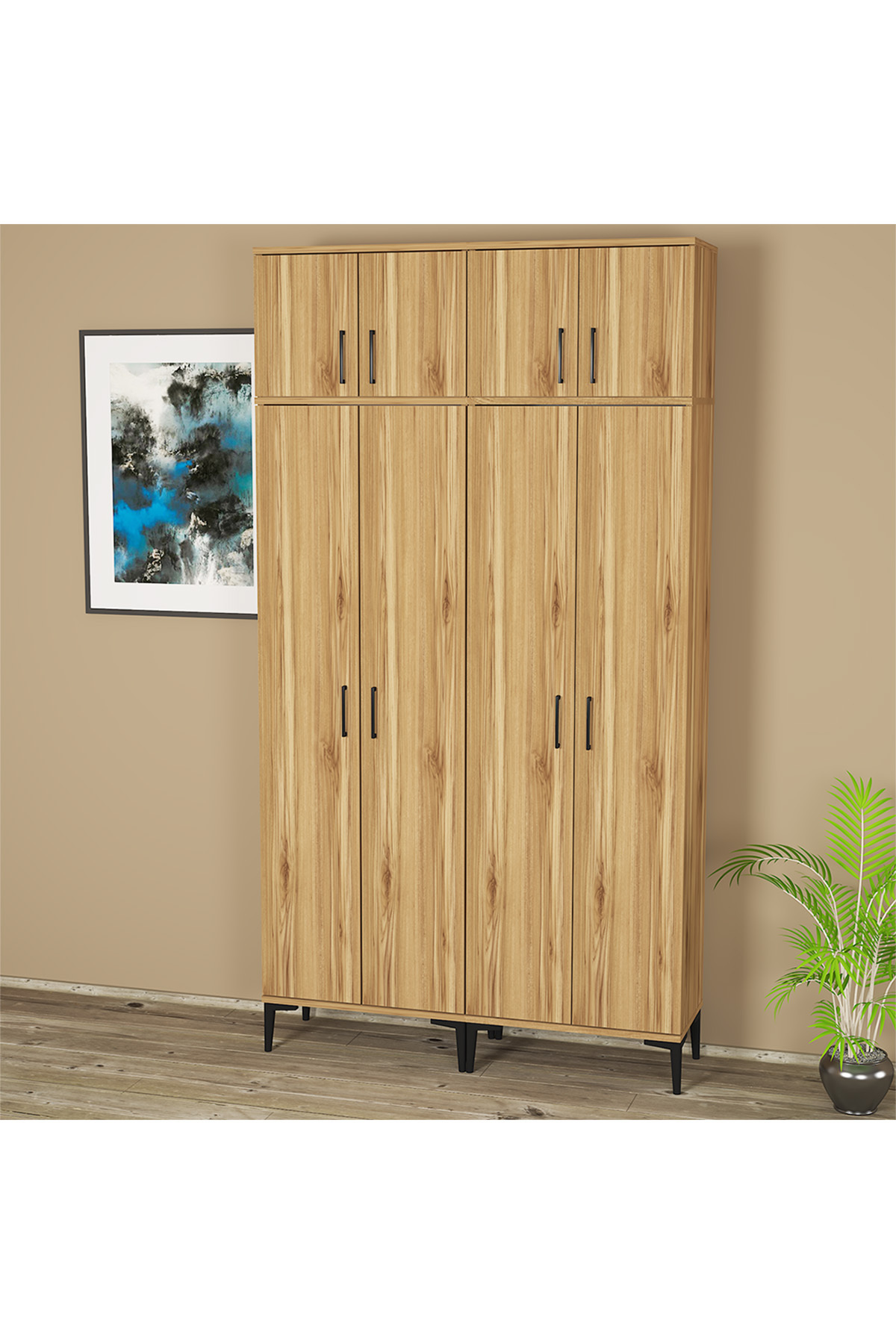 ALBA-1-3-4-4 COAT RACK CLOAKROOM SHOE RACK