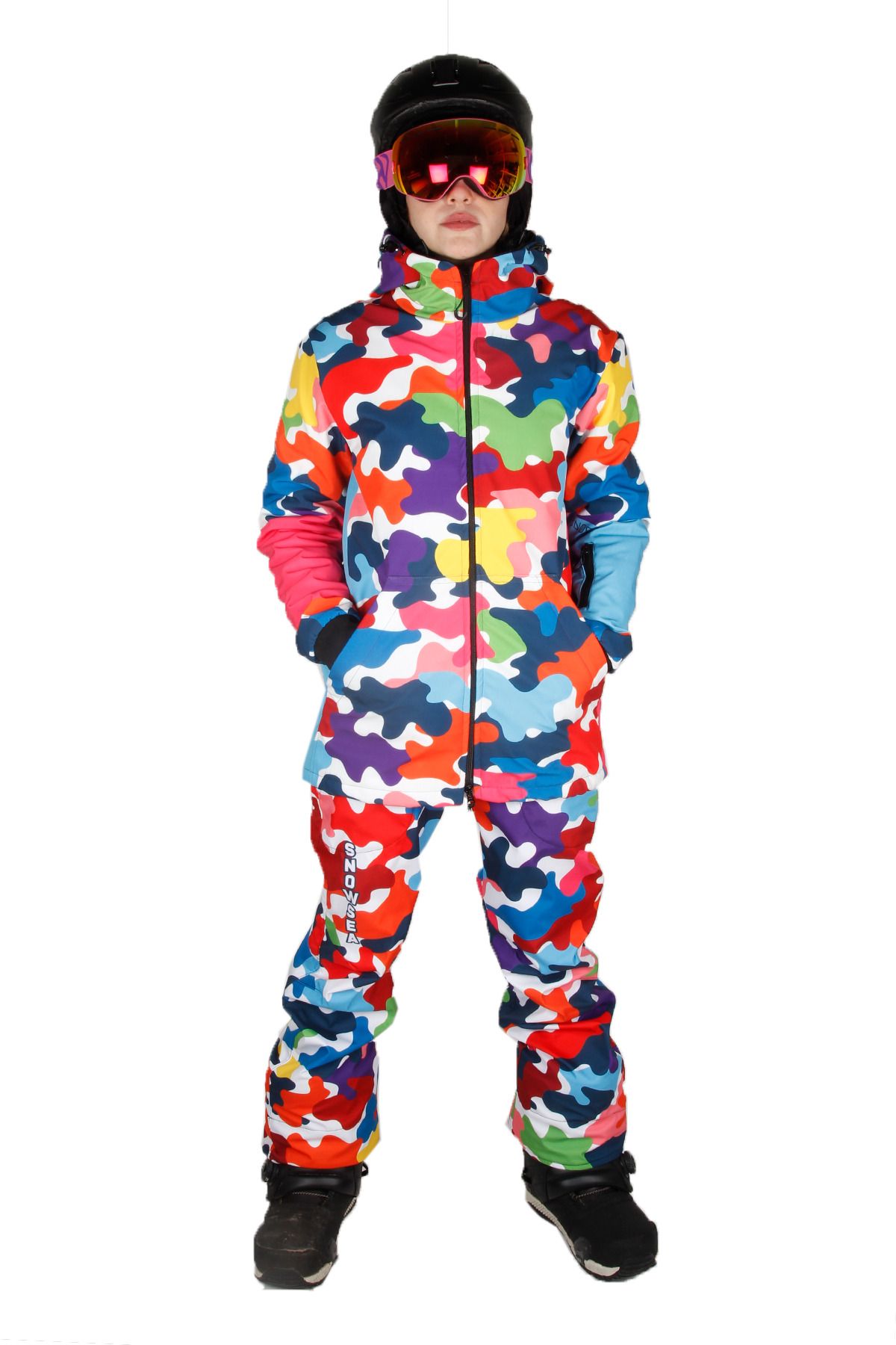 SNOWSEA SS9020 Camouflage Snowboard Mont & Pantolon Takım