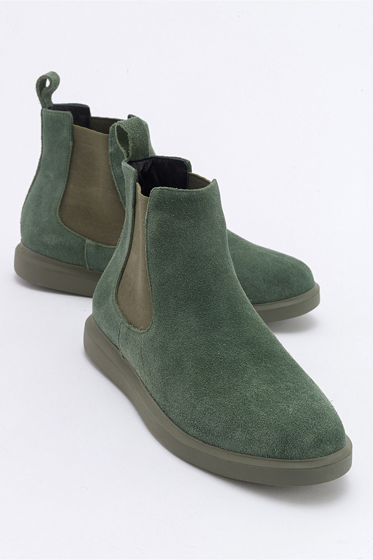 چکمه و بوتی سبز زنانه Hanna Green Suede چرمی بوت پوتین luvishoes