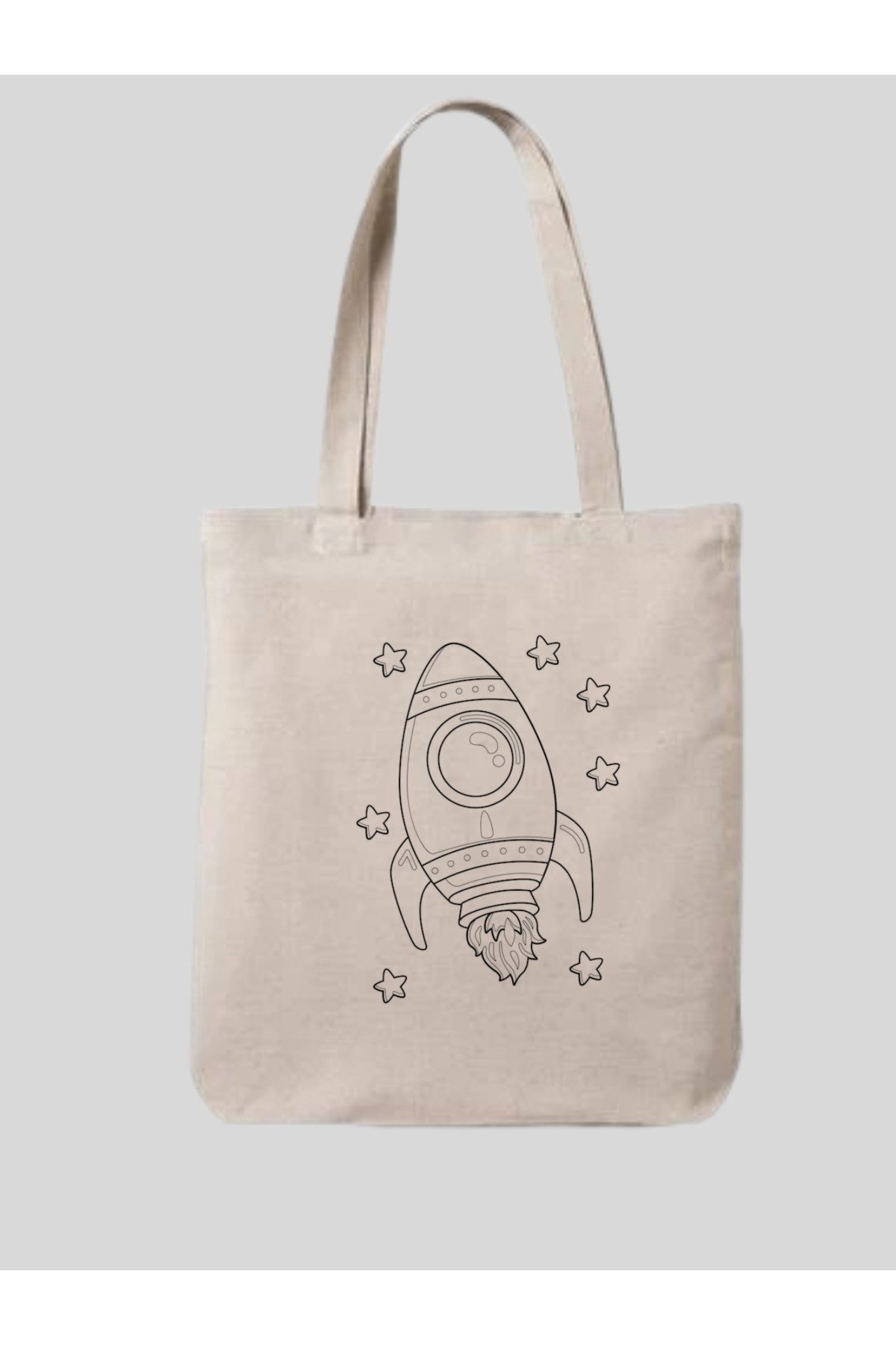 Mandala Uzay Gemisi Füze Tasarım Sınırlı Boyama Çantası Hobi 35*40 cm Ham Bez Çanta Boyama 2