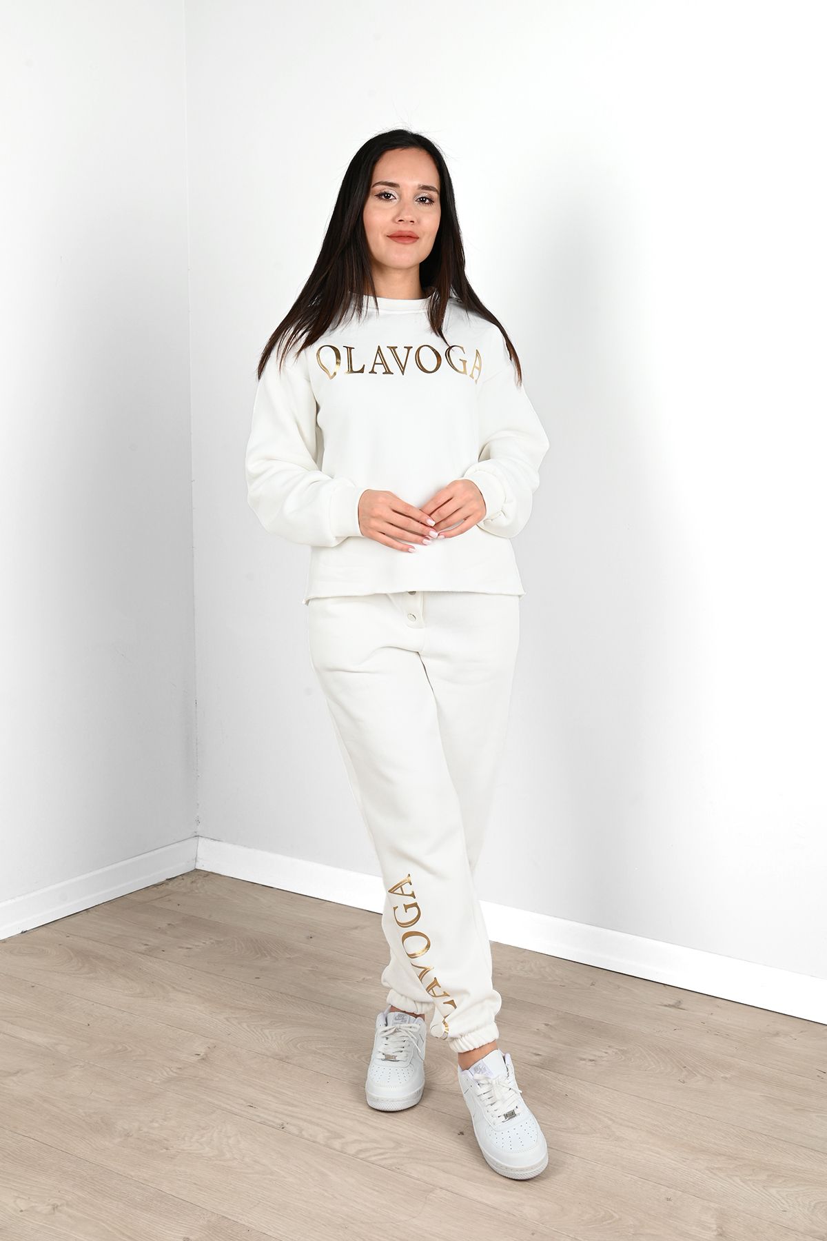 Koza Butik Sweatsuit set White Regular fit Trendyol