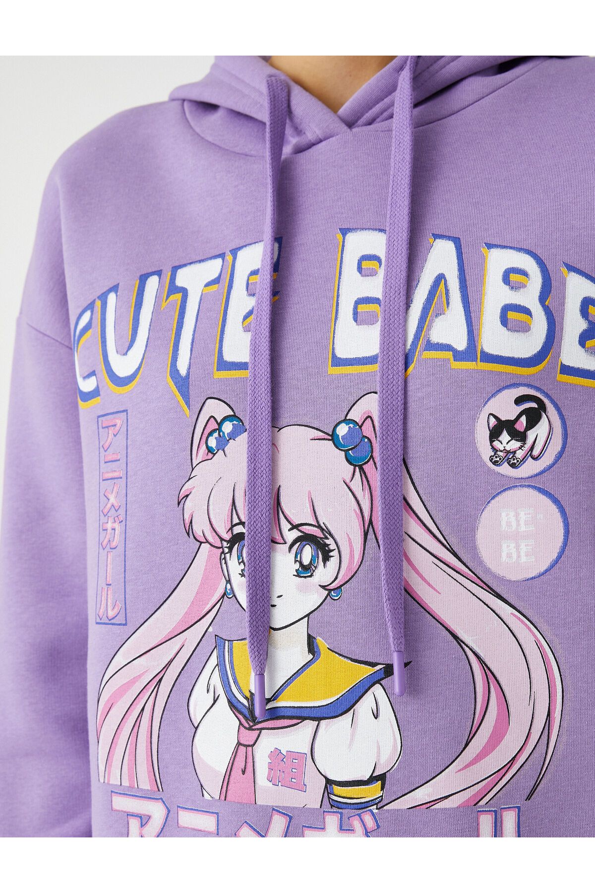 Koton PRINTED LONG SLEEVE ANIME - Sudadera - lilac/lila 