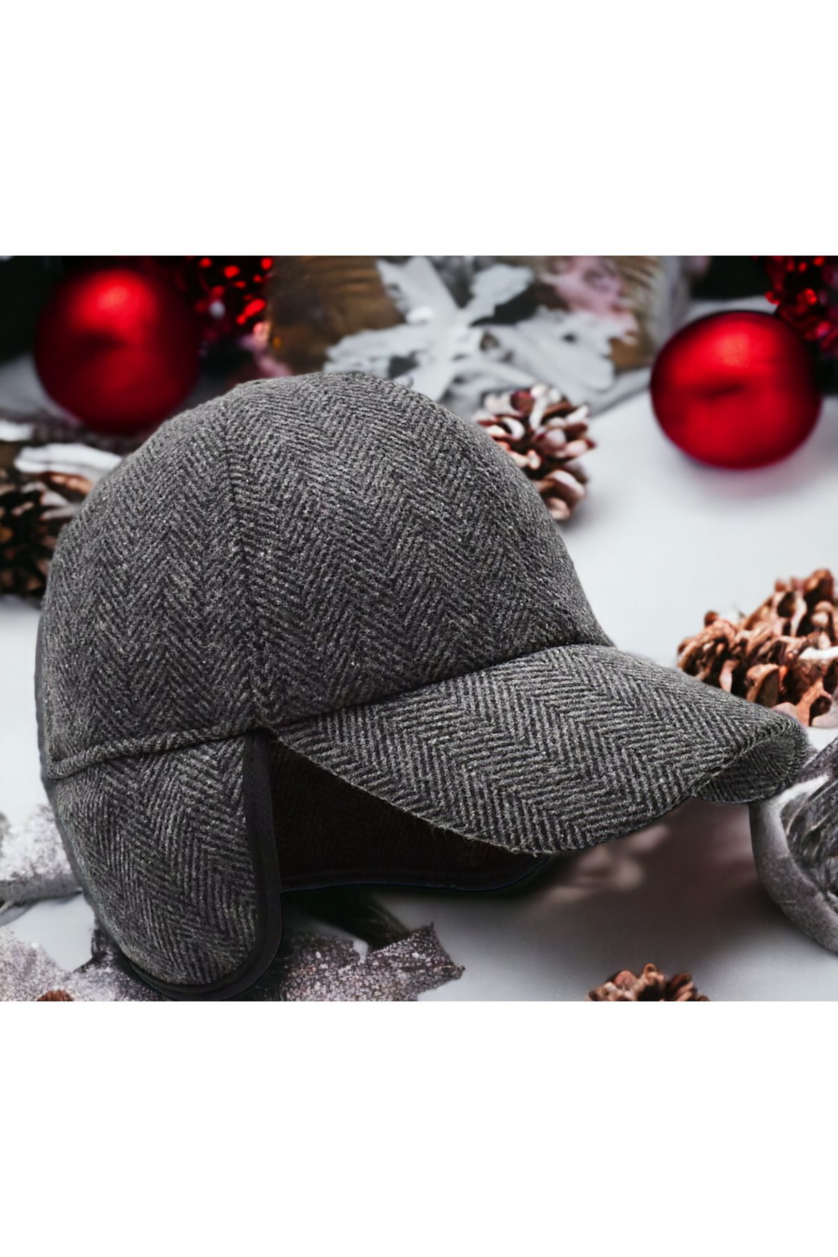 Wool baseball hat hot sale with ear flaps