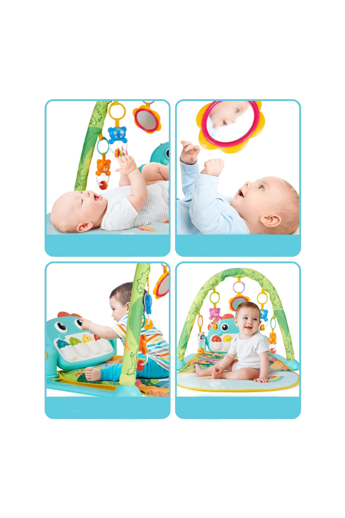OYUNCAK STORE Piyanolu Dinazor Oyun Halısı Sesli Işıklı 3 in 1 fotoğrafı 6 (önizleme)