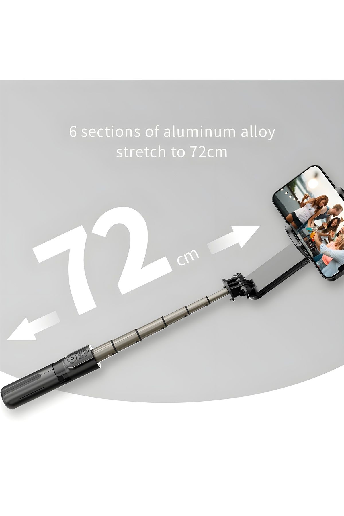 A rstorr Airstorr Ak ll Telefon L09 Gimbal Sabitleyici Dolgu I Bluetooth Selfie Video ekim Tripod