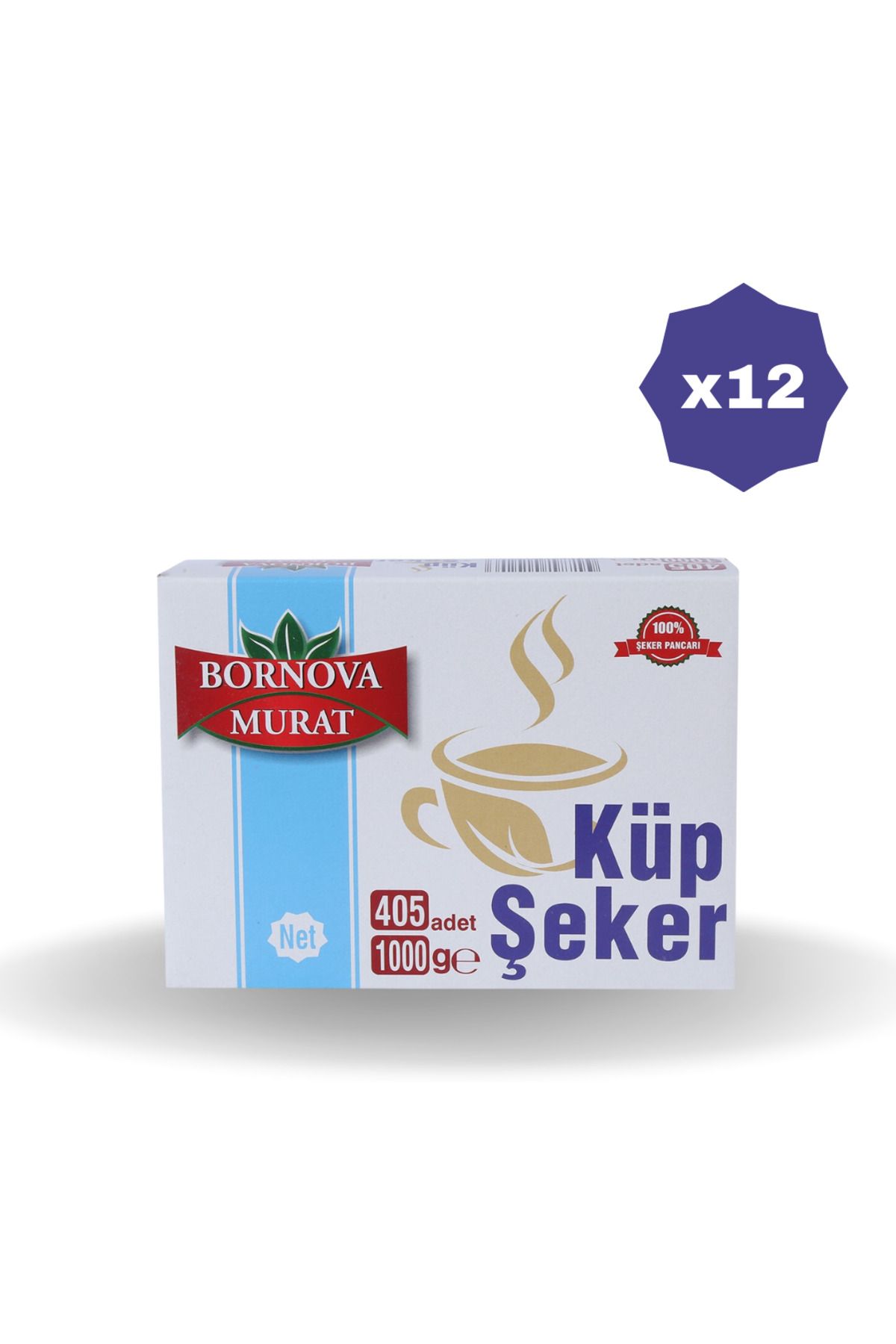 bornova murat BORNAVA MURAT KÜP ŞEKER 405'Lİ 1 KG X 12 ADET