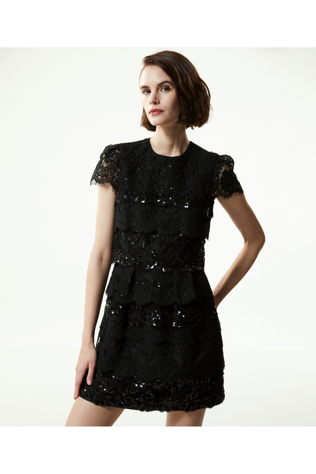 Machka-Kleid mit Pailletten und Spitzenmix 3