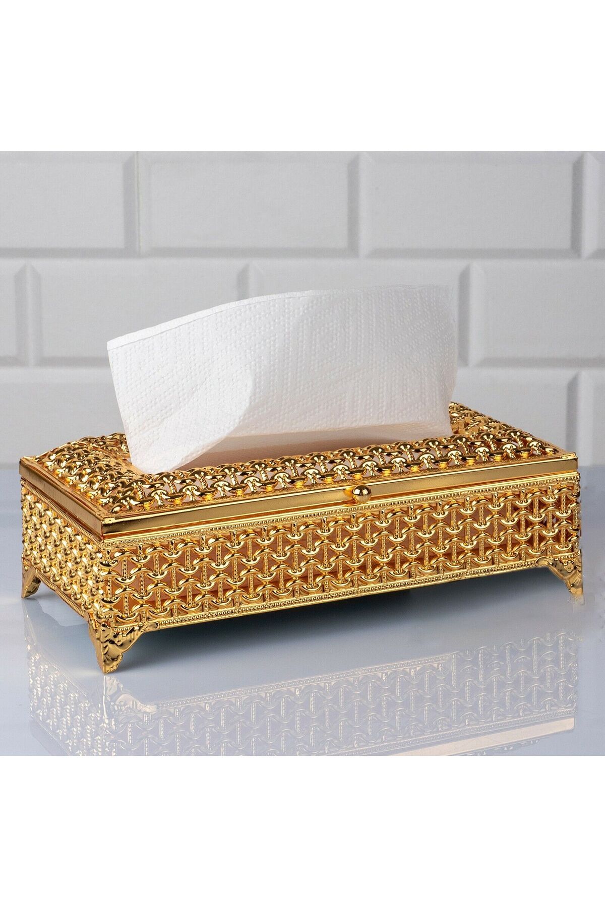 Napkin box top holder