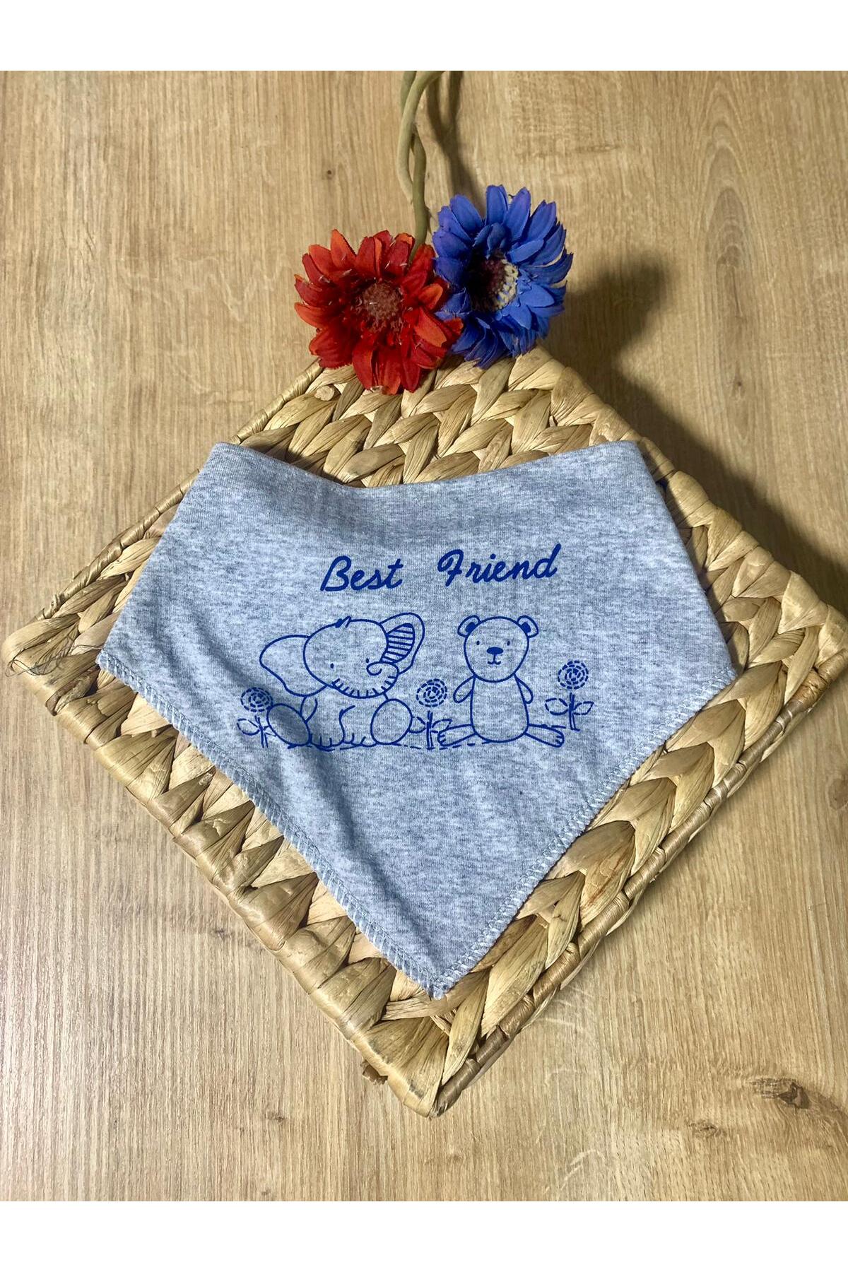 Petite Ponpon Baby Bebek Fular Önlük 2'li Çıtçıtlı Bebek Salya Önlük & Fular fotoğrafı 2 (önizleme)