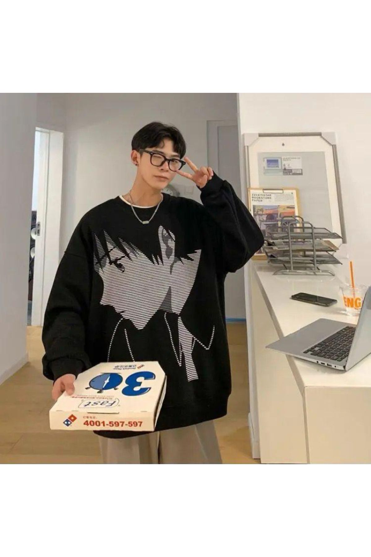 Anime boy top sweatshirt