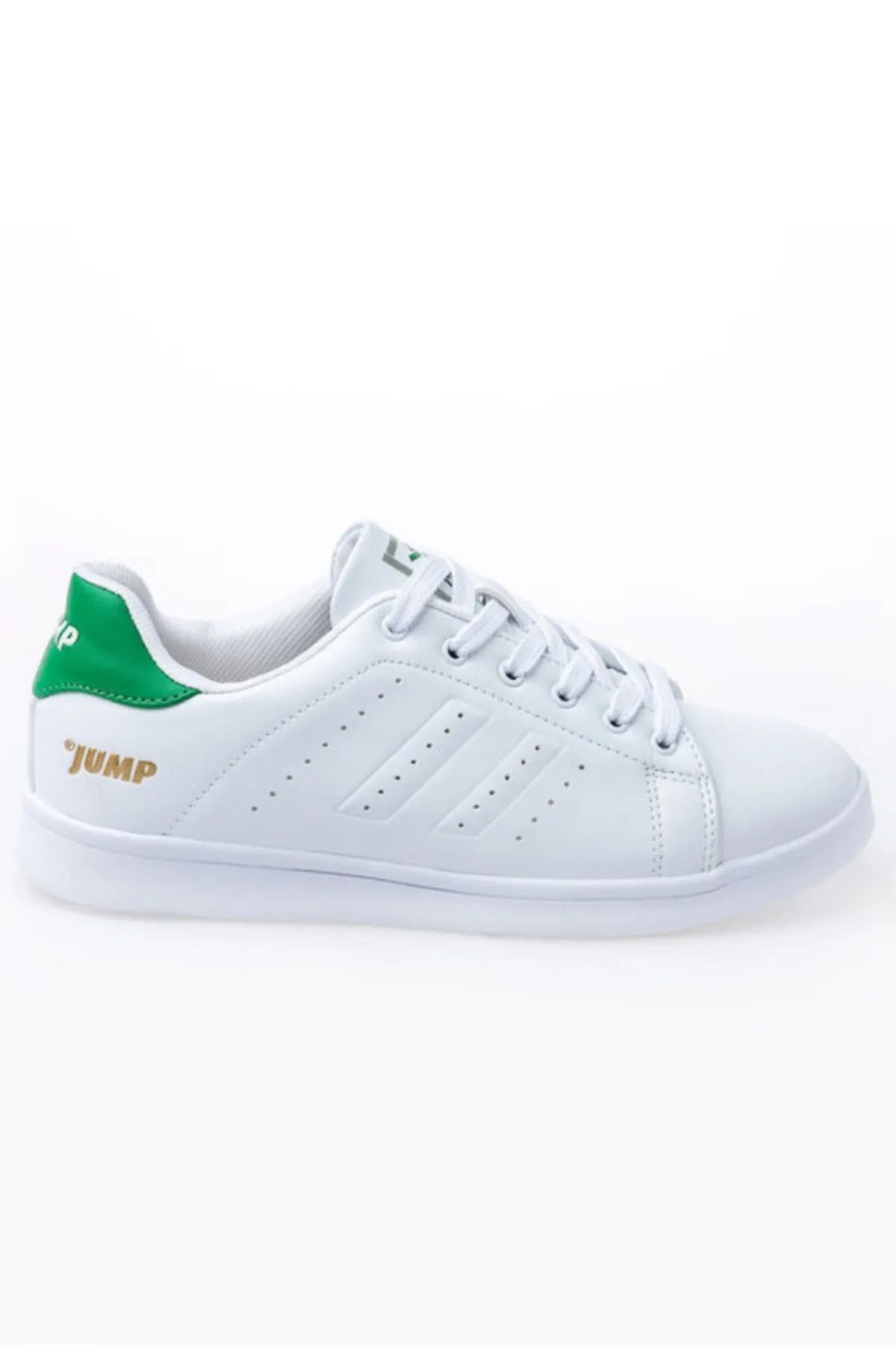 N 15306-07 کفش کتانی یونیسکس سبز سفید کفش ورزشی پیاده روی روزانه Jump
