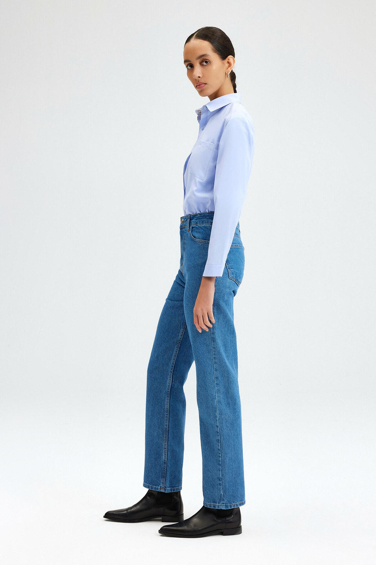 Touche Prive YÜKSEK BEL STARIGHT FIT DENIM PANTOLON Fiyatı, Yorumları -  Trendyol