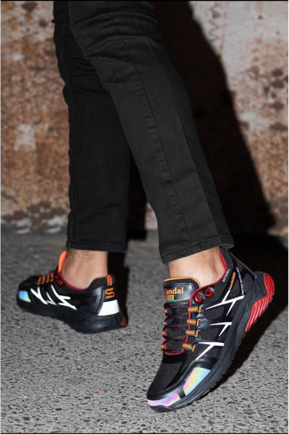 sandal spor  Unisex Outdoor Reflektörlü Su Itici Spor Ayakkabı Ss001-0355 Siyah - Görsel 3