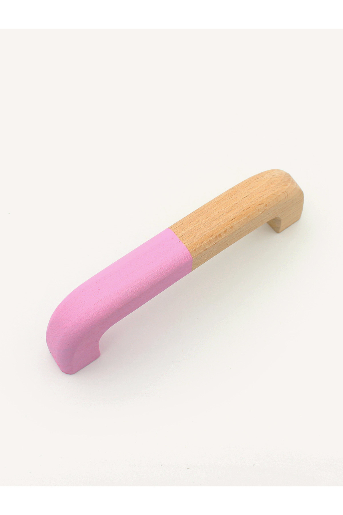 Bow Series 128mm Pink Wooden Nursery Wardrobe And Drawer Handle