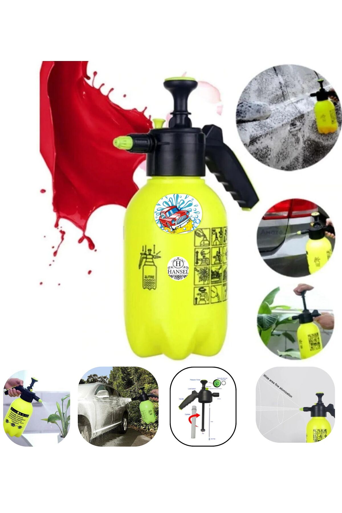 STANVOLT Basınçlı Oto Araç Yıkama Pompası El Değmeden Köpük Püskürtme 2 lt