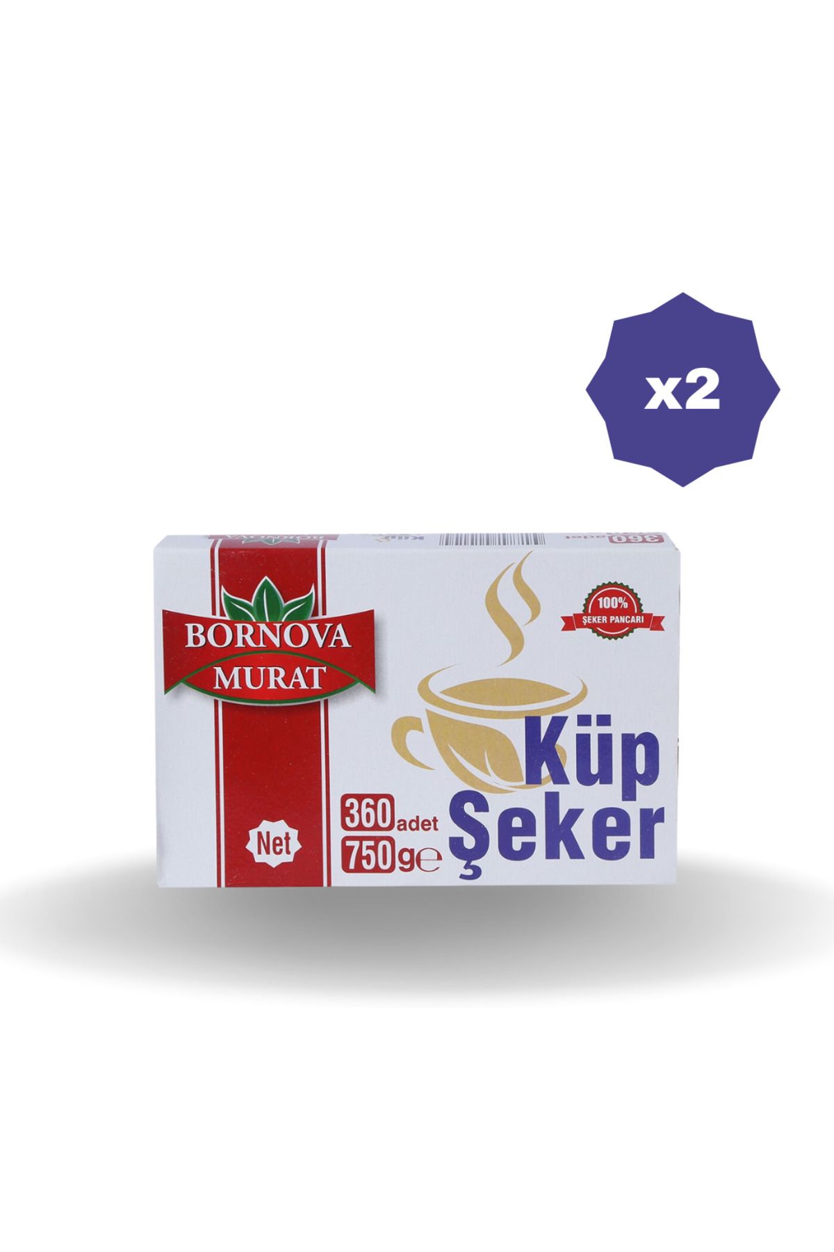 bornova murat BORNAVA MURAT KÜP ŞEKER 360 'LI 750 GR X 2 ADET