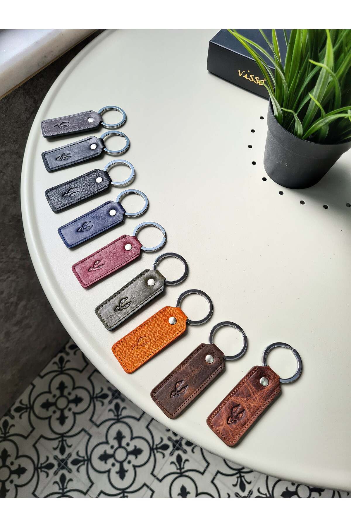 کیف پول مردانه و زنانه 1020 نام چرمی اصلی محصول شخصی KEYCHAIN خاص VİSSO