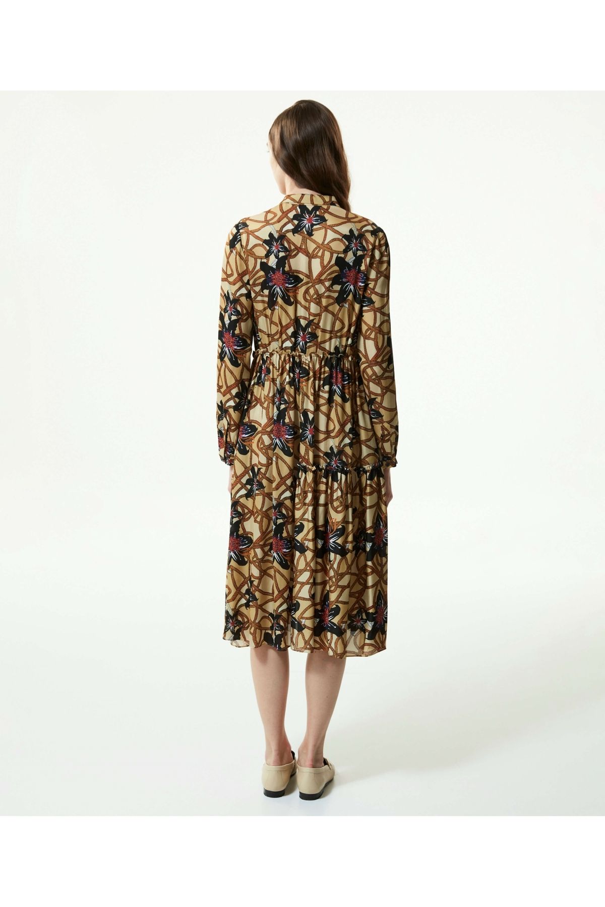 Machka-Gemustertes Midi-Hemdkleid 4