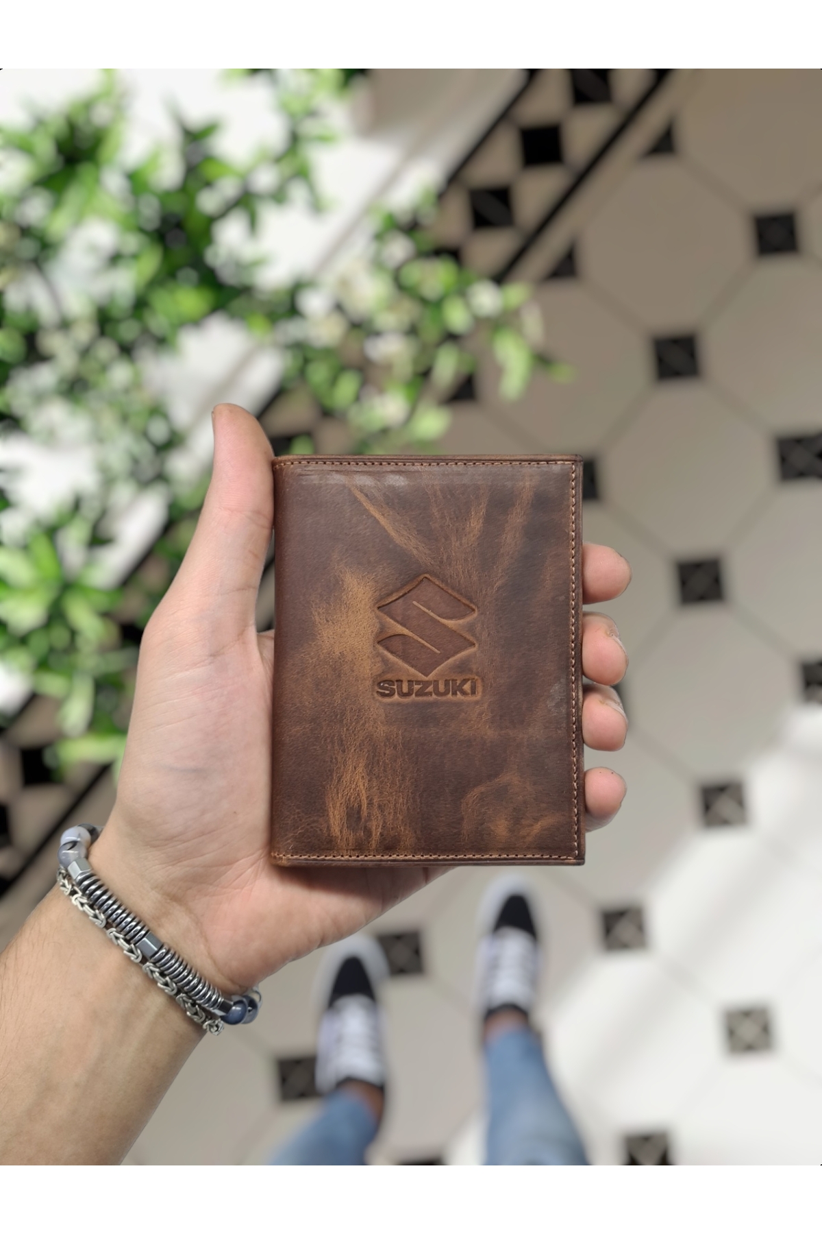 SUZUKİ Vehicle Compatible VISSO 1904 Genuine Leather Vehicle License Case Wallet