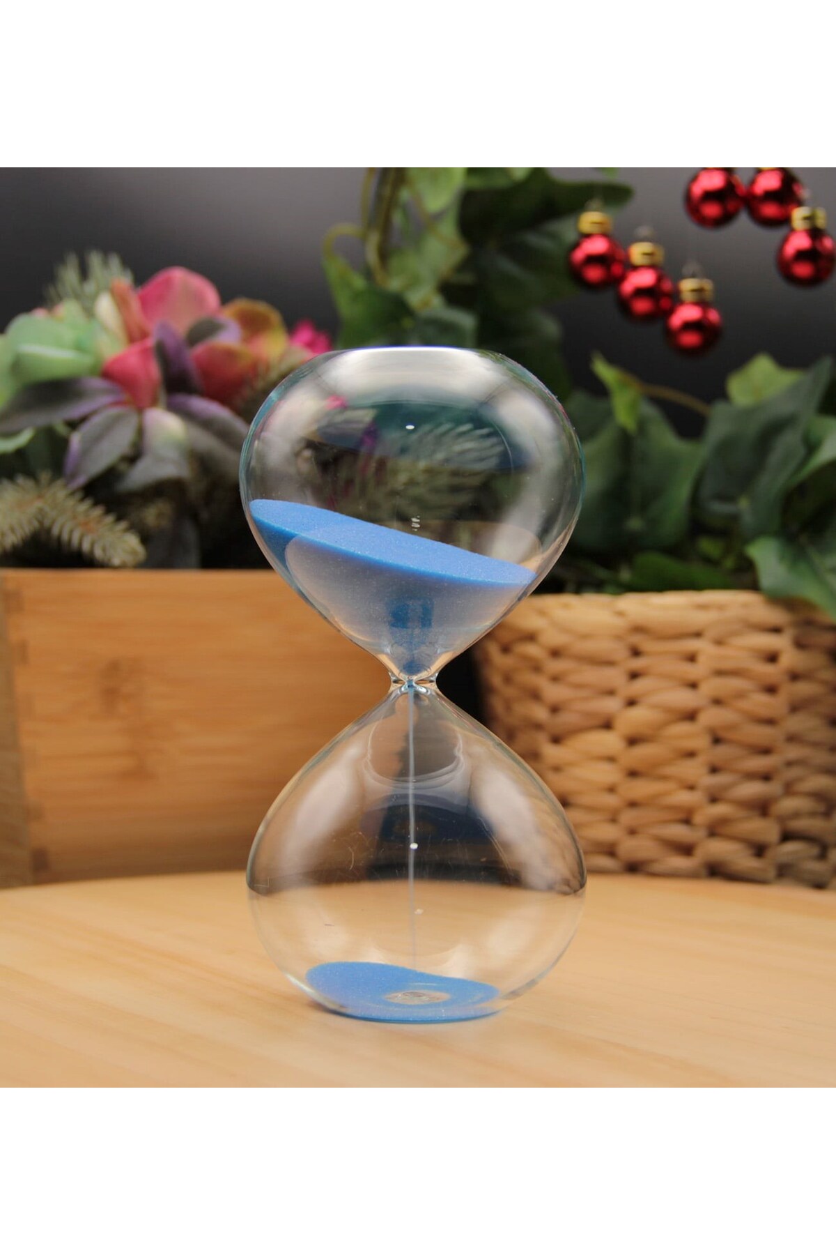 HEDİYEBİZİZ Cam Kum Saati 15 Dakika Mavi