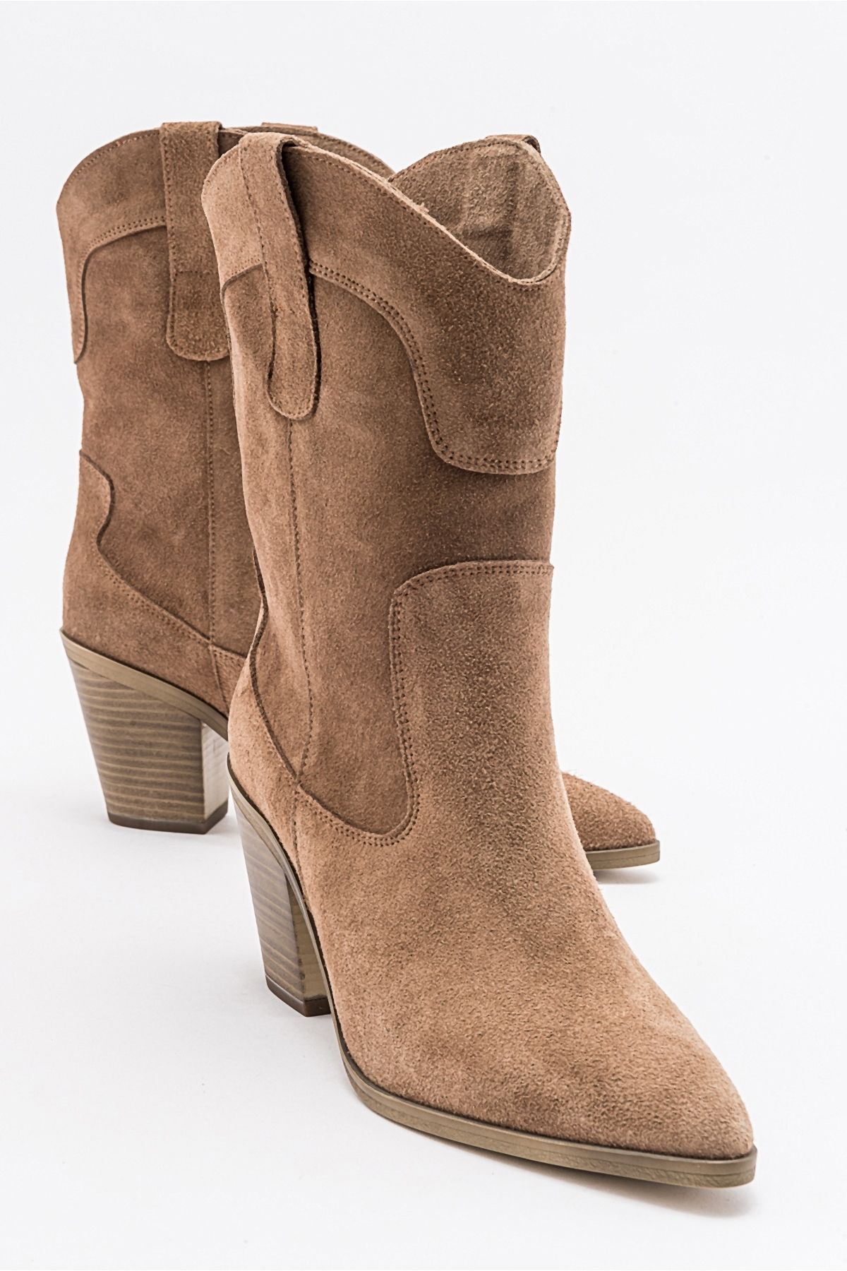 چکمه و بوتی چند رنگ زنانه Hopen Sule Suede چرمی پاشنه پا luvishoes