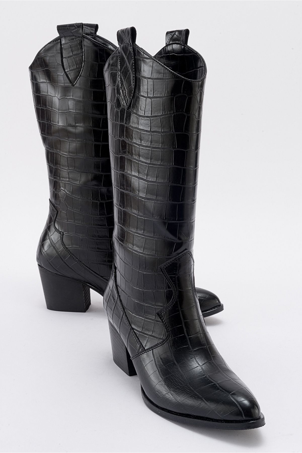 چکمه سیاه زنانه های چاپ باربارا luvishoes