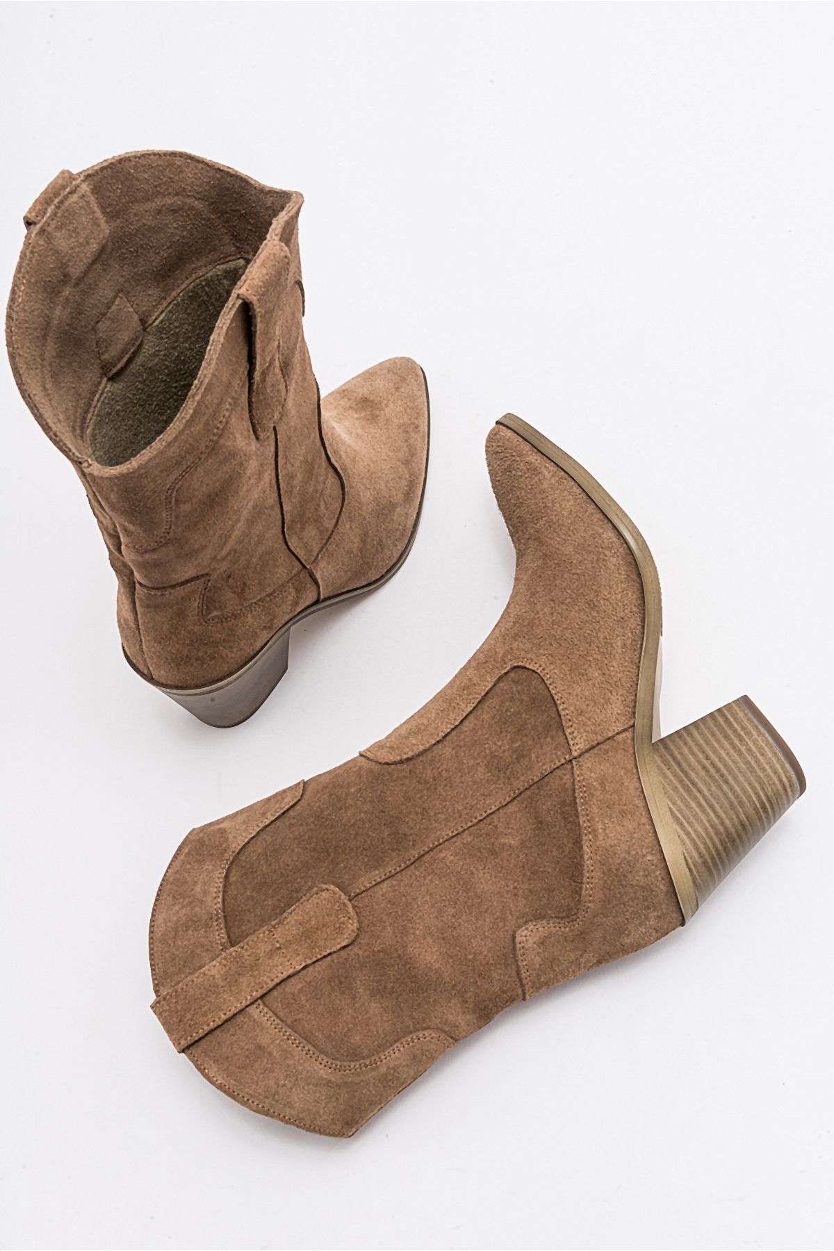چکمه و بوتی چند رنگ زنانه Hopen Sule Suede چرمی پاشنه پا luvishoes