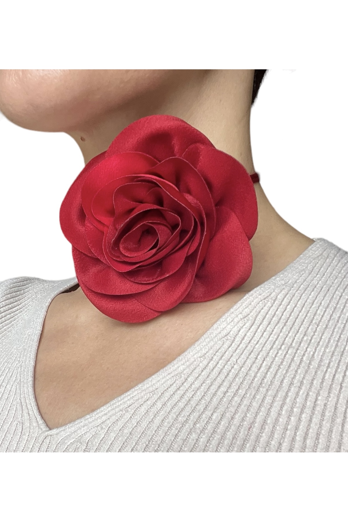 Genel Markalar kırmızı gül choker kolye aksesuar - Fiyatı, Yorumları