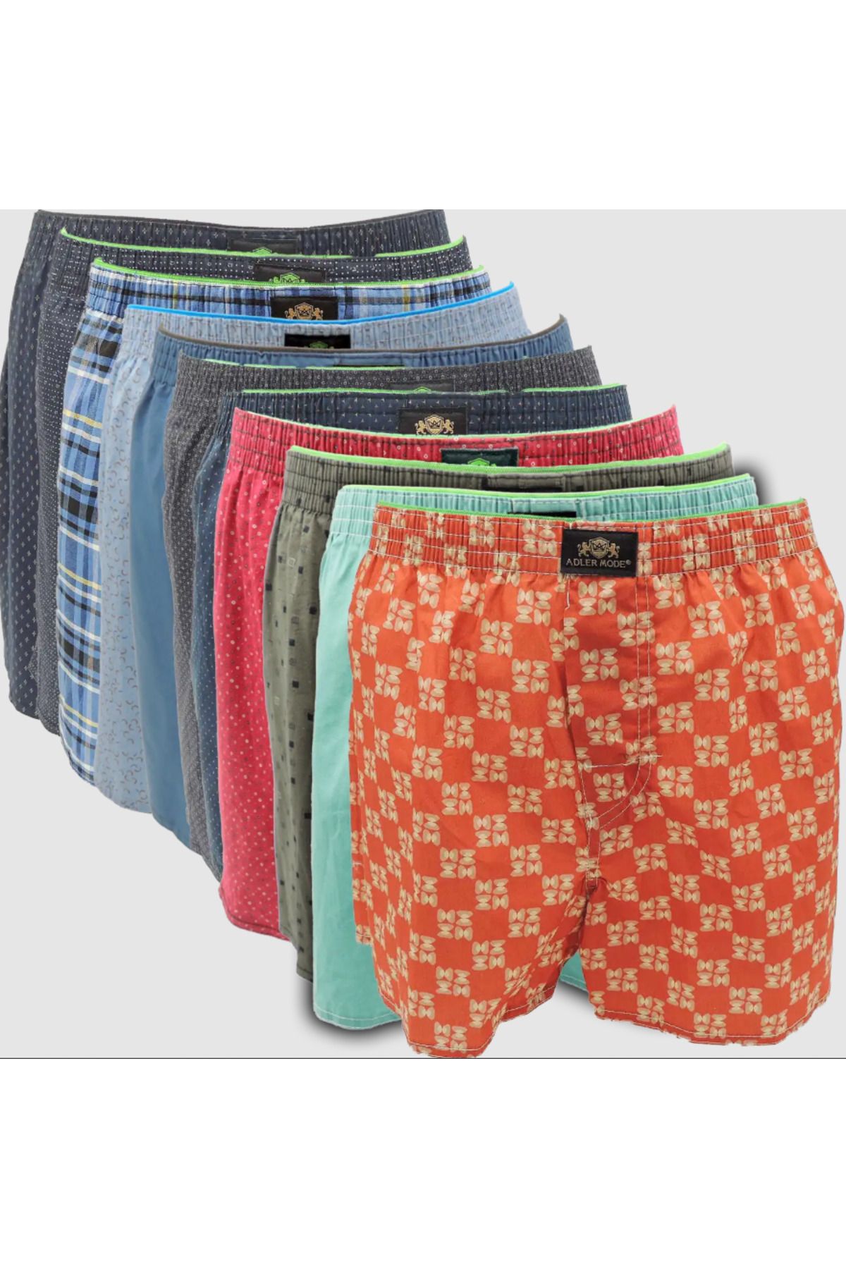 ADLER MODE Boxer Shorts Brown Graphic Trendyol