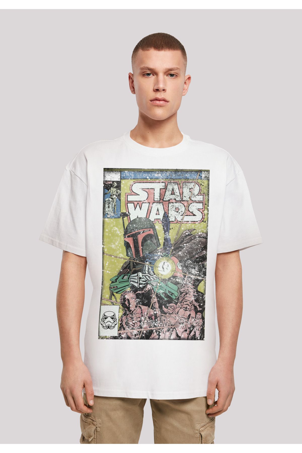Heavy Comic Wars - Trendyol F4NT4STIC Star Fett Herren mit Boba T-Shirt Oversize