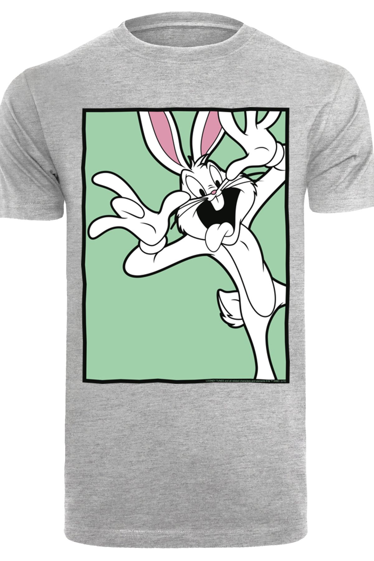 Face-WHT Trendyol Looney Bunny Bugs Tunes F4NT4STIC Rundhalsausschnitt T-Shirt - Funny Herren mit