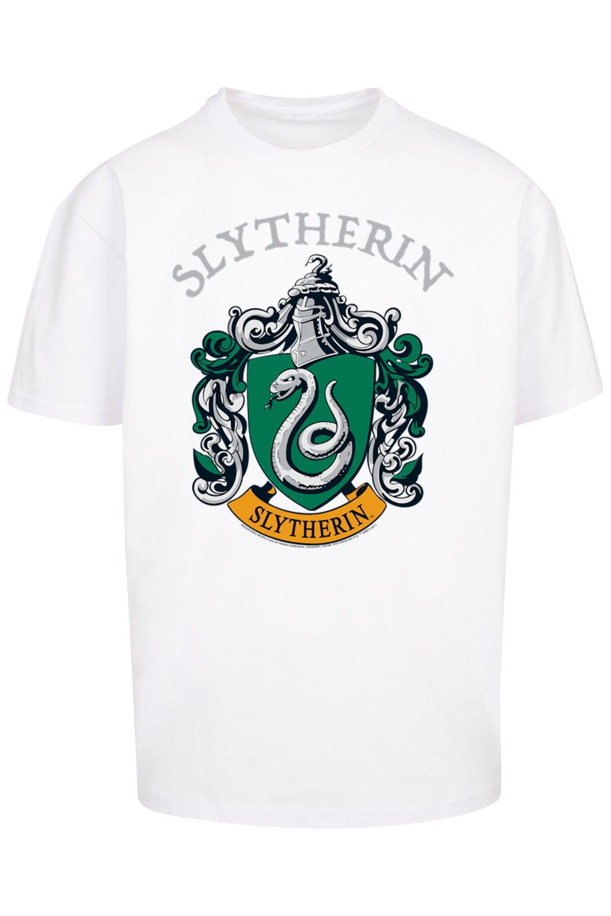 F4NT4STIC Herren Harry Potter Slytherin Wappen mit schwerem Oversize-T-Shirt  - Trendyol